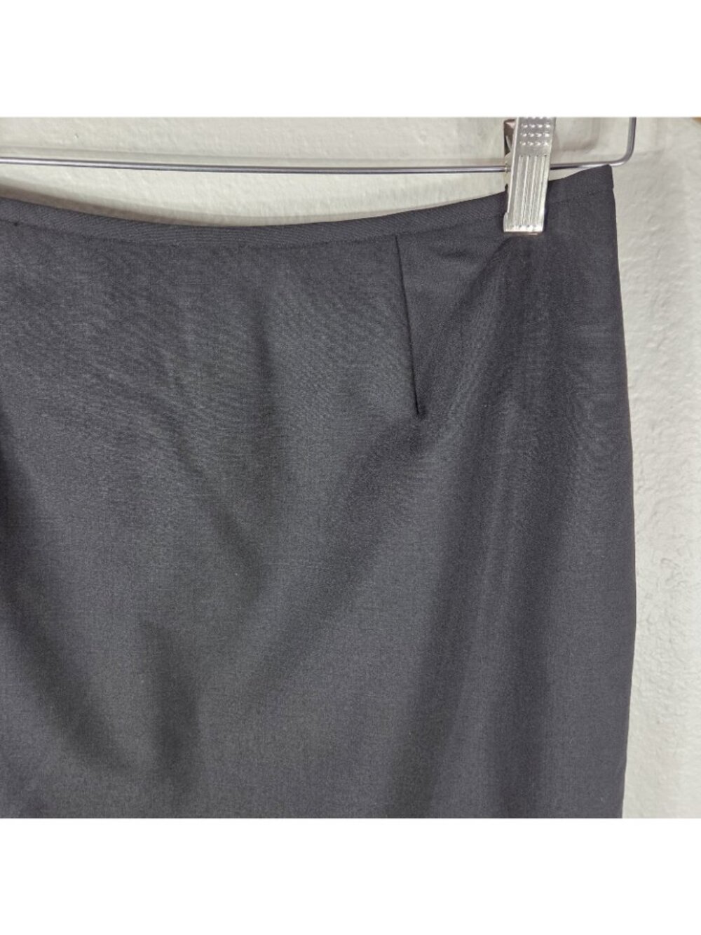 Petite Sophisticate Stretch Wool Black Midi Pencil Skirt Woman's Size 8 - Picture 7 of 16